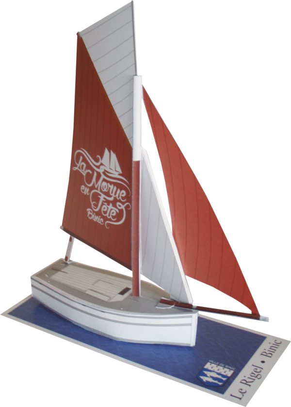 Maquette so-boat du Rijel, le bateau emblématique de la fête de la morue à Binic
